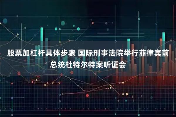 股票加杠杆具体步骤 国际刑事法院举行菲律宾前总统杜特尔特案听证会