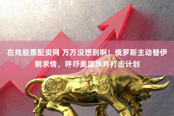 在线股票配资网 万万没想到啊！俄罗斯主动替伊朗求情，呼吁美国放弃打击计划